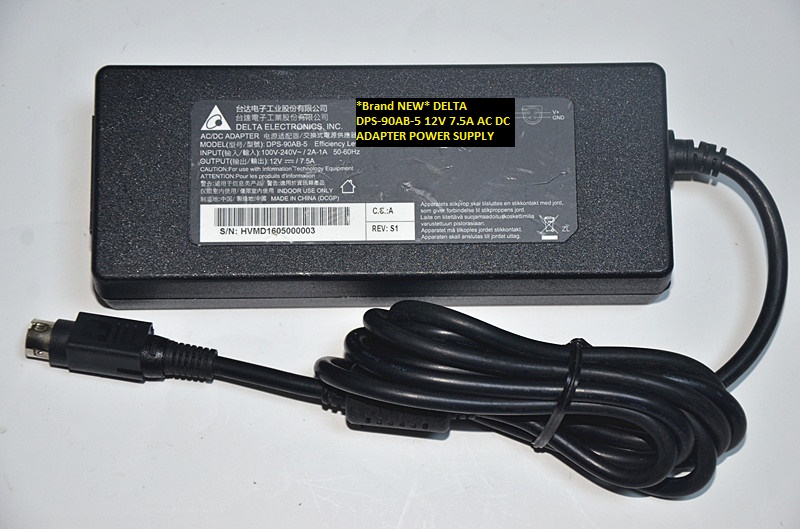 *Brand NEW*DELTA 12V 7.5A for 4pin DPS-90AB-5 AC DC ADAPTER POWER SUPPLY